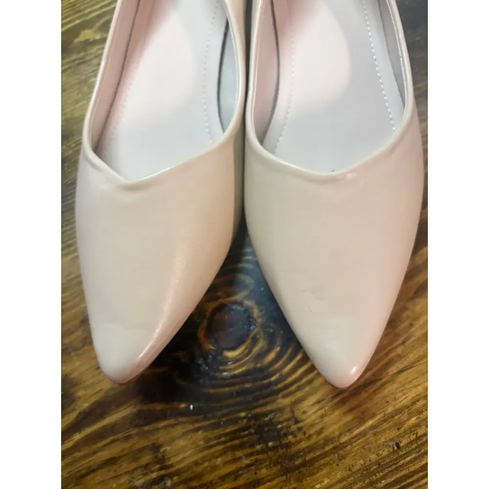 Neutral  Pointed Toe Low‎ Heels Size 11